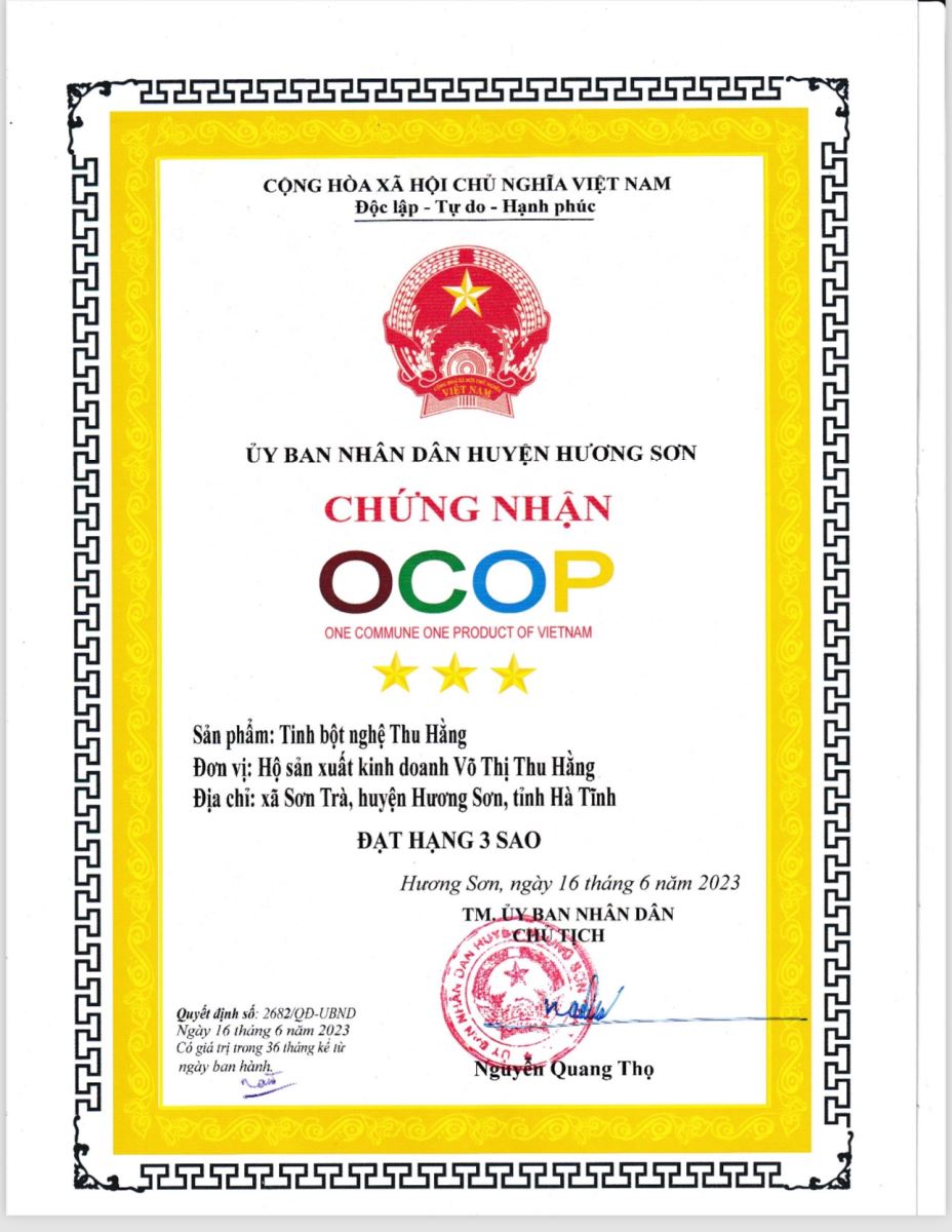 Giấy chứng nhận OCOP